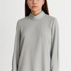 H&M Elegant Pale Blue Satin Women's Blouse.